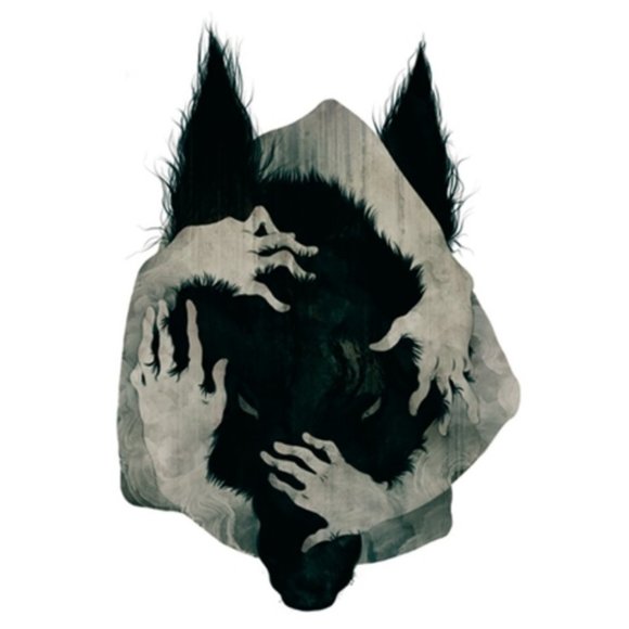 Threadless Rare 'Wild Dog' by Corinne A. Reid Ratty Burnout Tee - Picture 3 of 15